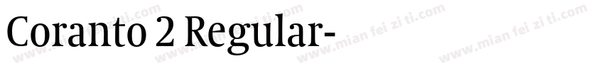 Coranto 2 Regular字体转换